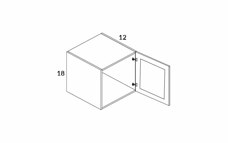 Fashion Ocean 1218: Single Door Wall Cabinet: Assembled Kitchen Cabinets