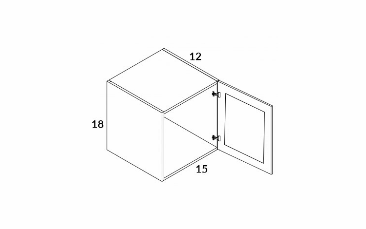 Fashion Ocean 1815: Single Door Wall Cabinet: Assembled Kitchen Cabinets