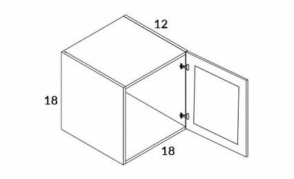 Fashion Ocean 1818: Single Door Wall Cabinet: Assembled Kitchen Cabinets