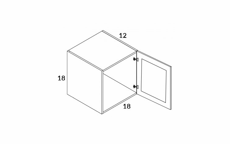 Fashion Ocean 1818: Single Door Wall Cabinet: Assembled Kitchen Cabinets