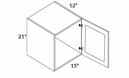 Fashion Ocean 2115: Single Door Wall Cabinet: Assembled Kitchen Cabinets
