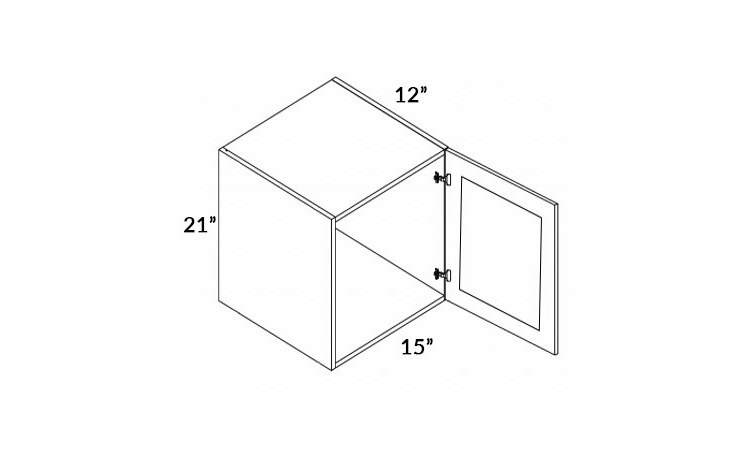 Fashion Ocean 2115: Single Door Wall Cabinet: Assembled Kitchen Cabinets