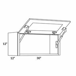 Fashion Ocean 3012-HD: Wall Cabinet With Horizontal Doors: Assembled Kitchen Cabinets