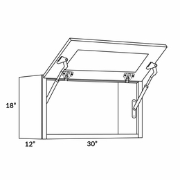 Fashion Ocean 3018-HD: Wall Cabinet With Horizontal Doors: Assembled Kitchen Cabinets