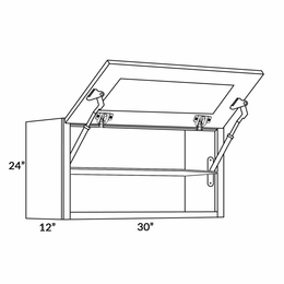 Fashion Ocean 3024-HD: Wall Cabinet With Horizontal Doors: Assembled Kitchen Cabinets