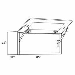 Fashion Ocean 3612-HD: Wall Cabinet With Horizontal Doors: Assembled Kitchen Cabinets