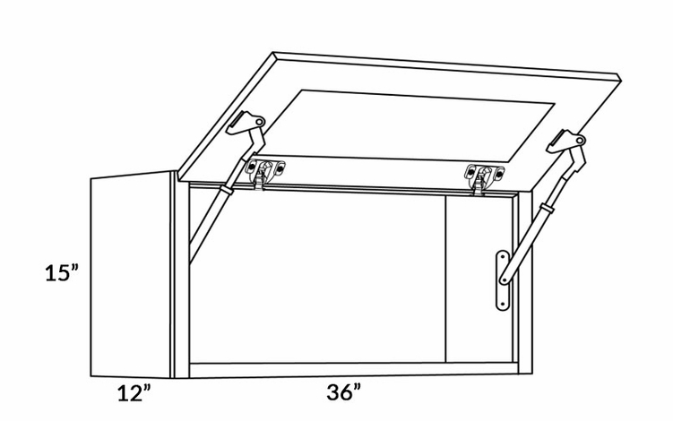 Fashion Ocean 3615-HD: Wall Cabinet With Horizontal Doors: Assembled Kitchen Cabinets