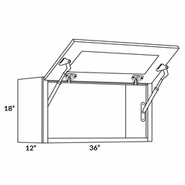 Fashion Ocean 3618-HD: Wall Cabinet With Horizontal Doors: Assembled Kitchen Cabinets