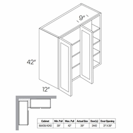 Fashion Ocean BLW39/4242: Blind Wall Cabinet: Assembled Kitchen Cabinets