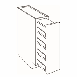 Fashion Ocean BSP9: Base Spice Cabinet: Assembled Kitchen Cabinets