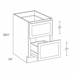 Fashion Ocean DDC18X24: 24" Deep Desk Drawer Cabinet: Assembled Kitchen Cabinets