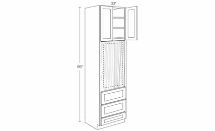 Fashion Ocean OV3396: Oven Cabinet: Assembled Kitchen Cabinets