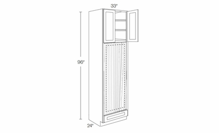 Fashion Ocean OVD3396: Double Oven Cabinet: Assembled Kitchen Cabinets