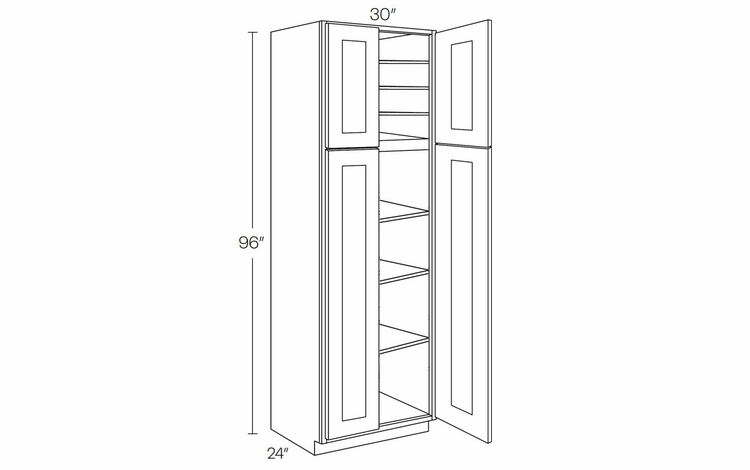 Fashion Ocean UC3024X96: Utility Cabinet: Assembled Kitchen Cabinets