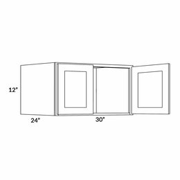 Fashion White 3012X24: 24" Deep Wall Cabinet: Assembled Kitchen Cabinets