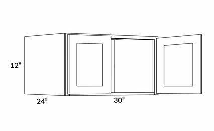 Fashion White 3012X24: 24" Deep Wall Cabinet: Assembled Kitchen Cabinets