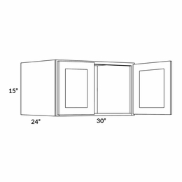 Fashion White 3015X24: 24" Deep Wall Cabinet: Assembled Kitchen Cabinets