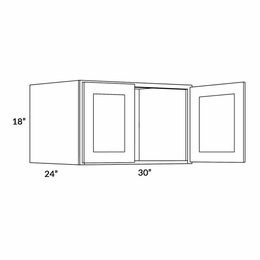 Fashion White 3018X24: 24" Deep Wall Cabinet: Assembled Kitchen Cabinets