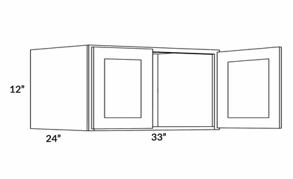 Fashion White 3312X24: 24" Deep Wall Cabinet: Assembled Kitchen Cabinets