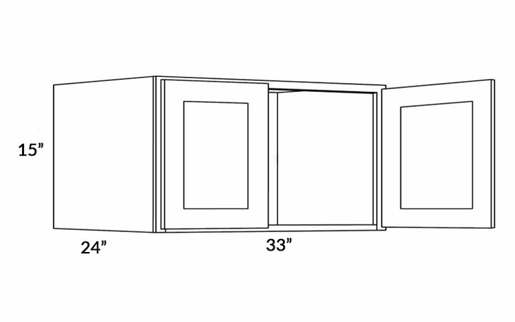 Fashion White 3315X24: 24" Deep Wall Cabinet: Assembled Kitchen Cabinets