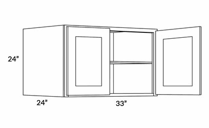 Fashion White 3324X24: 24" Deep Wall Cabinet: Assembled Kitchen Cabinets