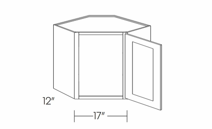 Fashion White CW2418: Diagonal Corner Wall Cabinet: Assembled Kitchen Cabinets