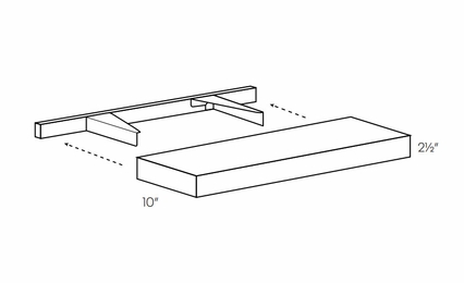 Fashion White F-SHELF-24: Floating Shelf: Assembled Kitchen Cabinets