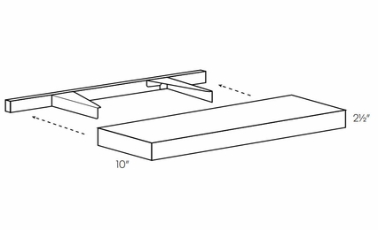 Fashion White F-SHELF-42: Floating Shelf: Assembled Kitchen Cabinets