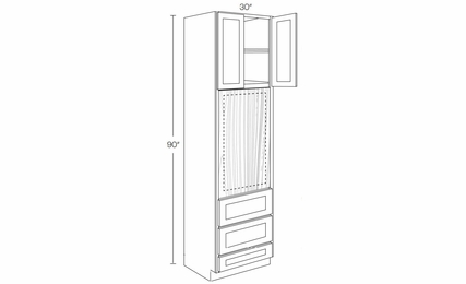 Fashion White OV3090: Oven Cabinet: Assembled Kitchen Cabinets