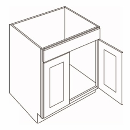 Fashion White SB24: Sink Base Cabinet: Assembled Kitchen Cabinets