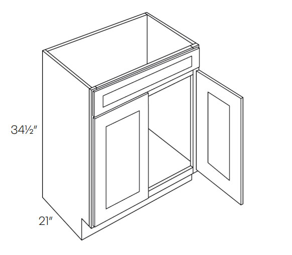 Fashion White V24 Vanity Base PreAssembled Kitchen