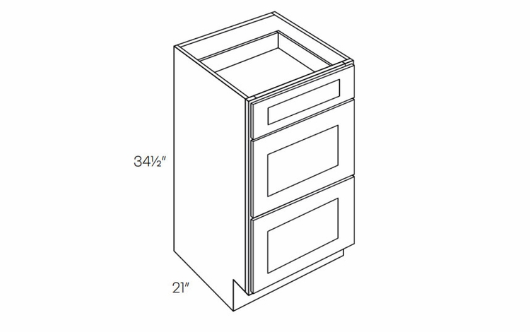 Fashion White VDB15: Vanity Drawer Base Cabinet: Assembled Kitchen Cabinets