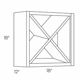 Fashion White WCX1818: Wine Cubby Cabinet: Assembled Kitchen Cabinets
