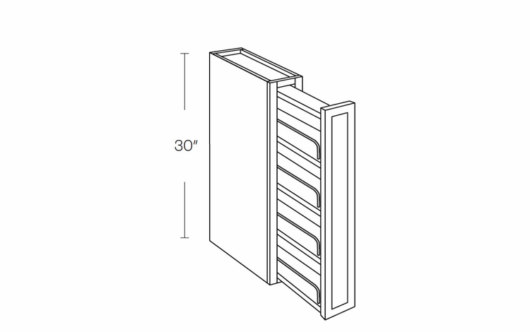 Fashion White WSP30: Wall Spice Cabinet: Assembled Kitchen Cabinets