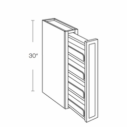 Fashion White WSP30: Wall Spice Cabinet: Assembled Kitchen Cabinets