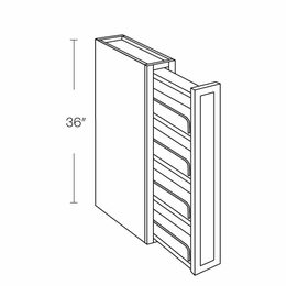 Fashion White WSP36: Wall Spice Cabinet: Assembled Kitchen Cabinets