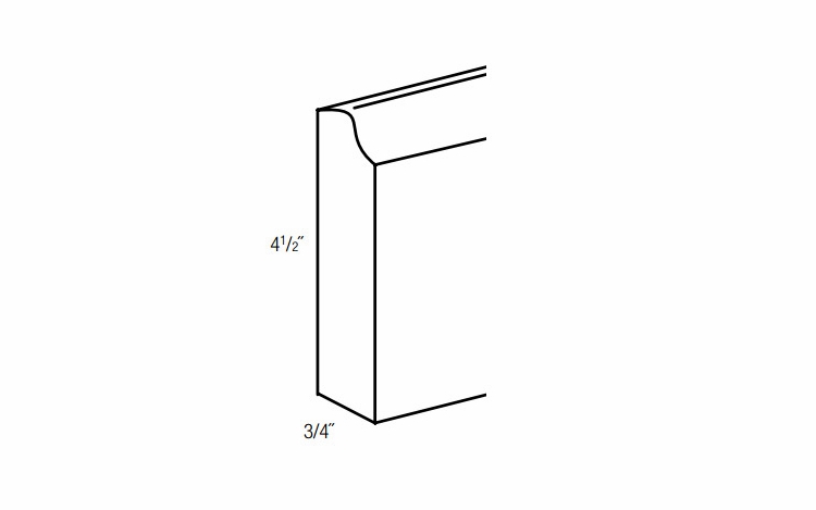 FBM8-T: Traditional Base Molding: Dover Lunar RTA Kitchen Cabinet