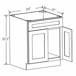 Floral Espresso ADA-VS24: ADA Vanity Sink Base Cabinet: RTA Kitchen Cabinets