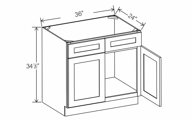 Floral Espresso SB36: Sink Base Cabinet: RTA Kitchen Cabinets