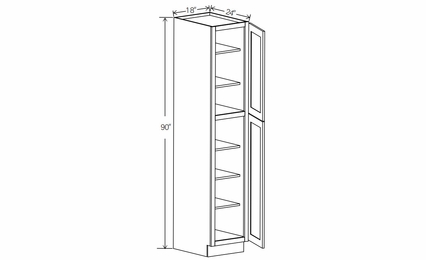 Floral Espresso U189024: Pantry Cabinet: RTA Kitchen Cabinets