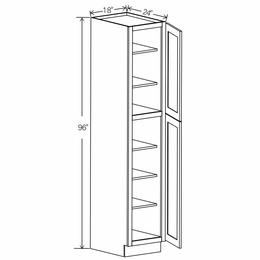 Floral Espresso U189624: Pantry Cabinet: RTA Kitchen Cabinets