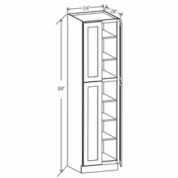 Floral Espresso U248424: Pantry Cabinet: RTA Kitchen Cabinets