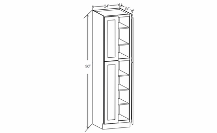 Floral Espresso U249024: Pantry Cabinet: RTA Kitchen Cabinets
