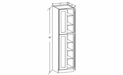 Floral Espresso U249624: Pantry Cabinet: RTA Kitchen Cabinets