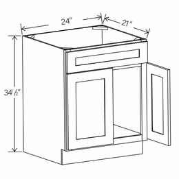Floral Espresso VS24: Vanity Sink Base Cabinet: RTA Kitchen Cabinets