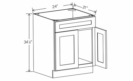 Floral Espresso VS24: Vanity Sink Base Cabinet: RTA Kitchen Cabinets