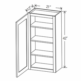 Floral Espresso W2142: Single Door Wall Cabinet: RTA Kitchen Cabinets
