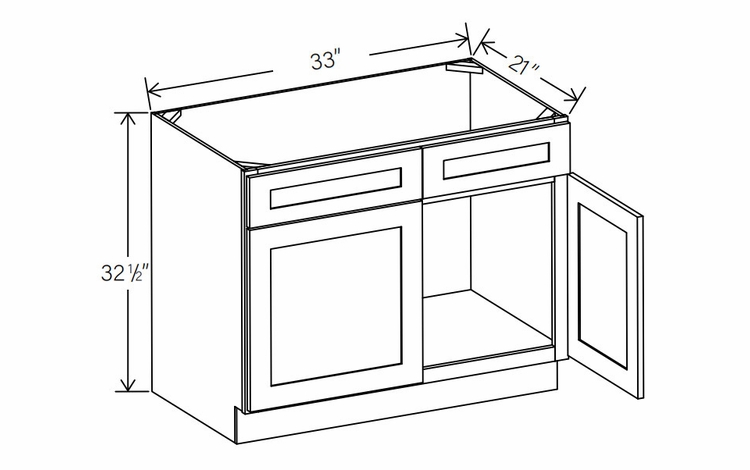 Floral Gray ADA-VS33: ADA Vanity Sink Base Cabinet: RTA Kitchen Cabinets