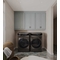 Floral Gray Kitchen Cabinets
