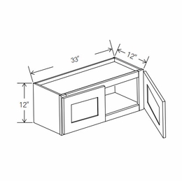 Floral Gray W3312: Double Door Wall Cabinet: RTA Kitchen Cabinets